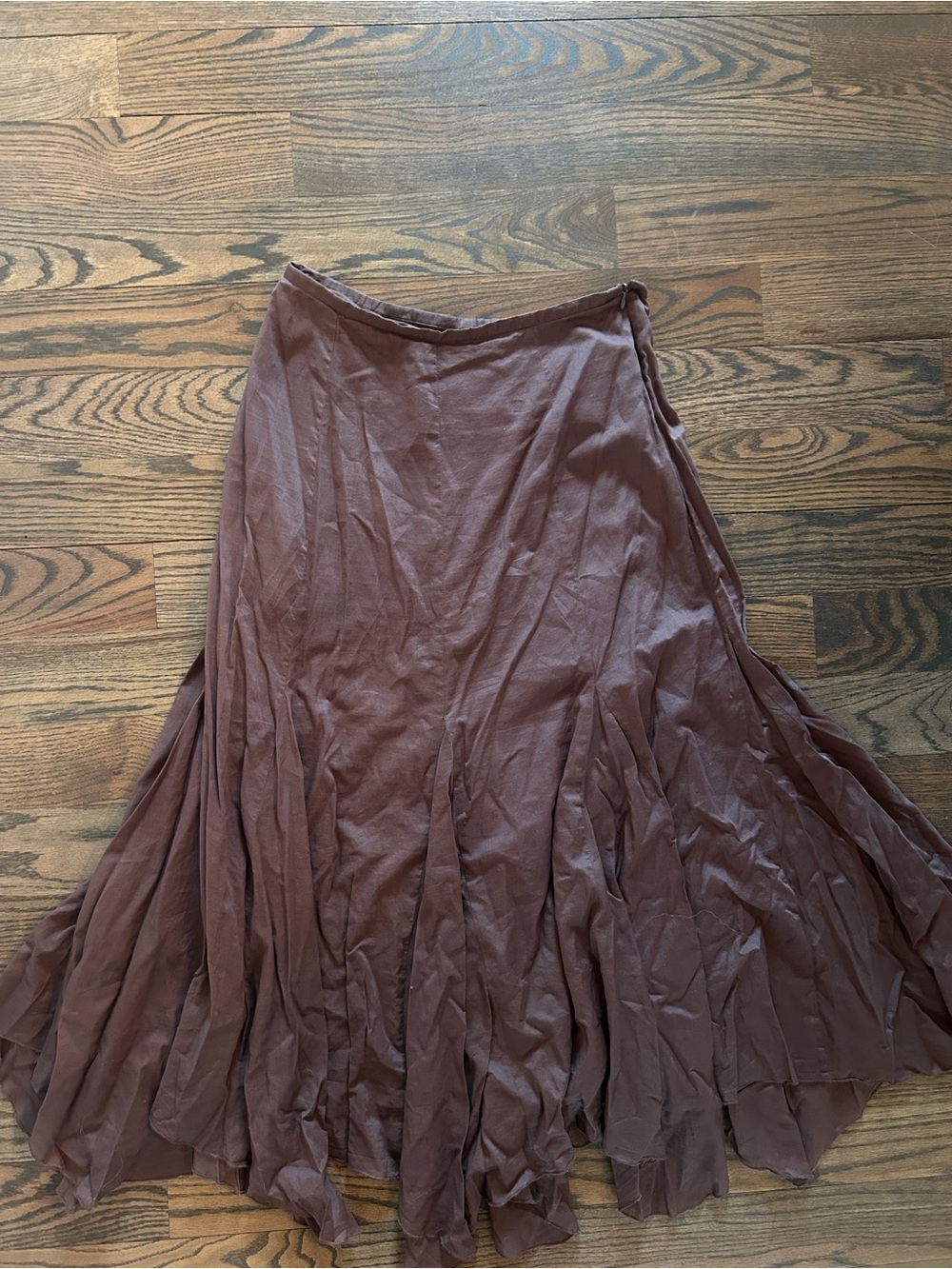 Cotton Brown Maxi Skirt